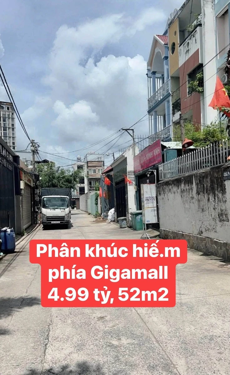 Bán đất 52m2 xây 4 tầng 4.99 tỷ Thủ Đức - Ảnh 1