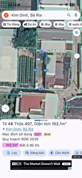 Bán lô đất Kim Định Bà Rịa 60m² 1,65 tỷ - Ảnh 1