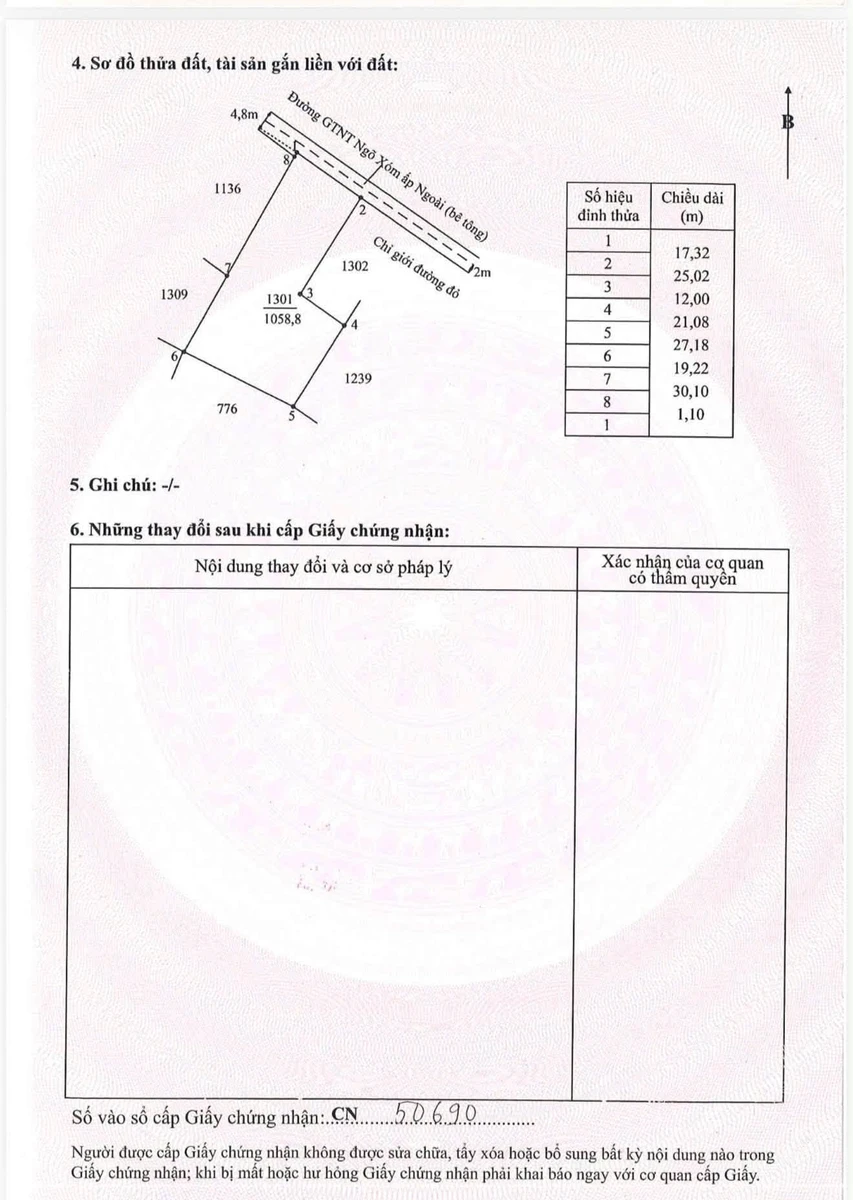 Bán 1.358m² đất thổ cư Phước Lý, Cần Giờ, 5.5 tỷ - Ảnh 1