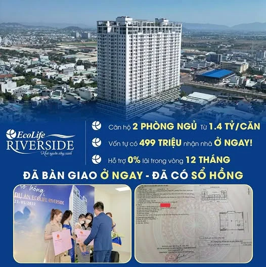 Bán căn hộ 2PN, 62m², 1,4 tỷ, Eco Life Quy Nhơn