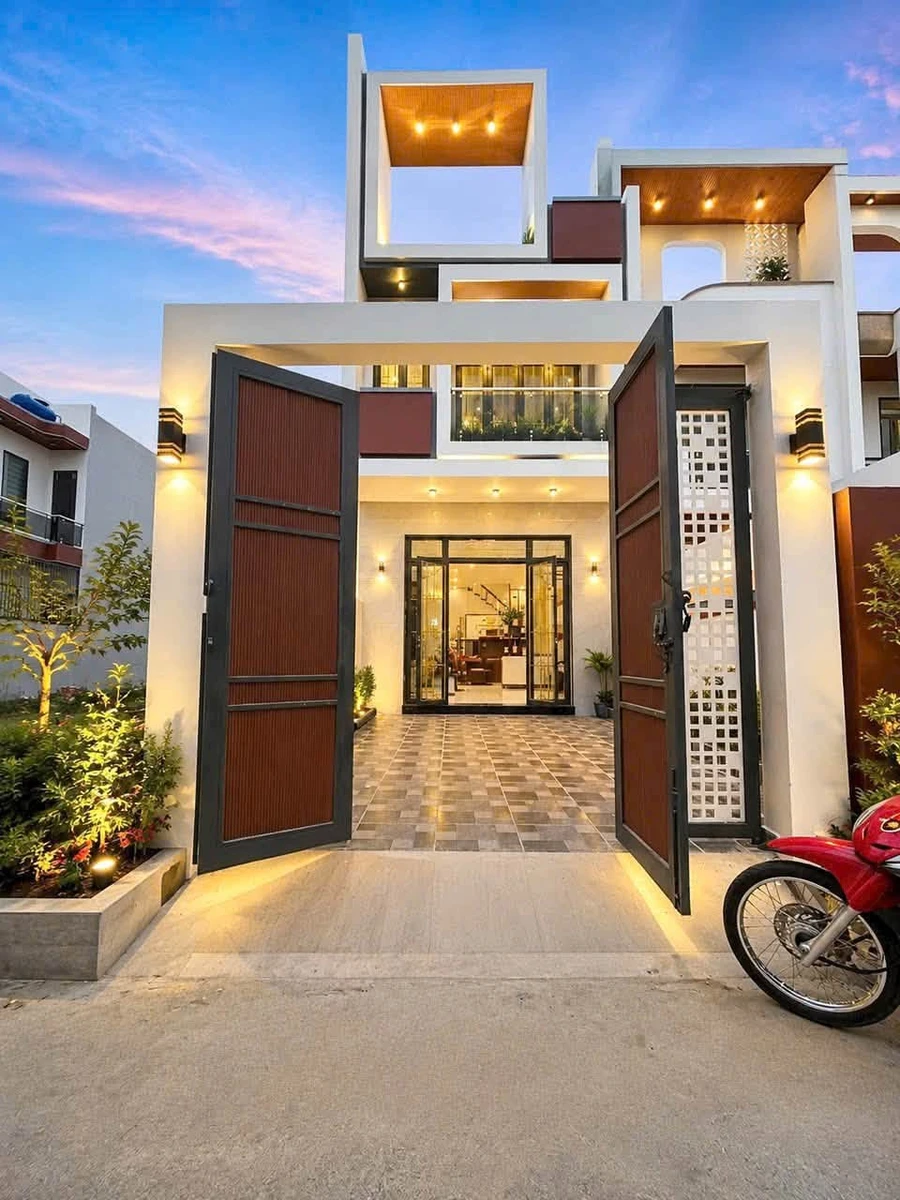 Bán nhà mới 1 trệt 1 lầu mặt tiền đường Bà Râm, 121m2, Phước Lý, Cần Giuộc - Ảnh 1