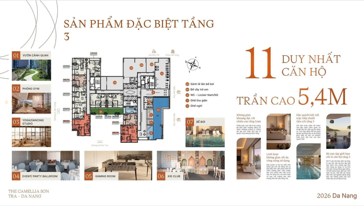 Bán căn hộ 2PN 68.3m² The Camellia Sơn Trà Đà Nẵng 3.615 tỷ - Ảnh thu nhỏ 4
