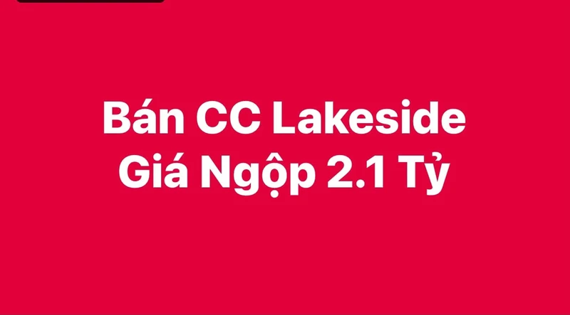 Bán căn hộ Lakeside 73,5m² 2PN Vũng Tàu 2,1 tỷ