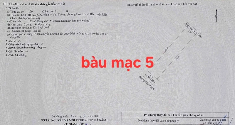 Bán cặp đất Bàu Mạc 250m2 gần biển, 13,5 tỷ