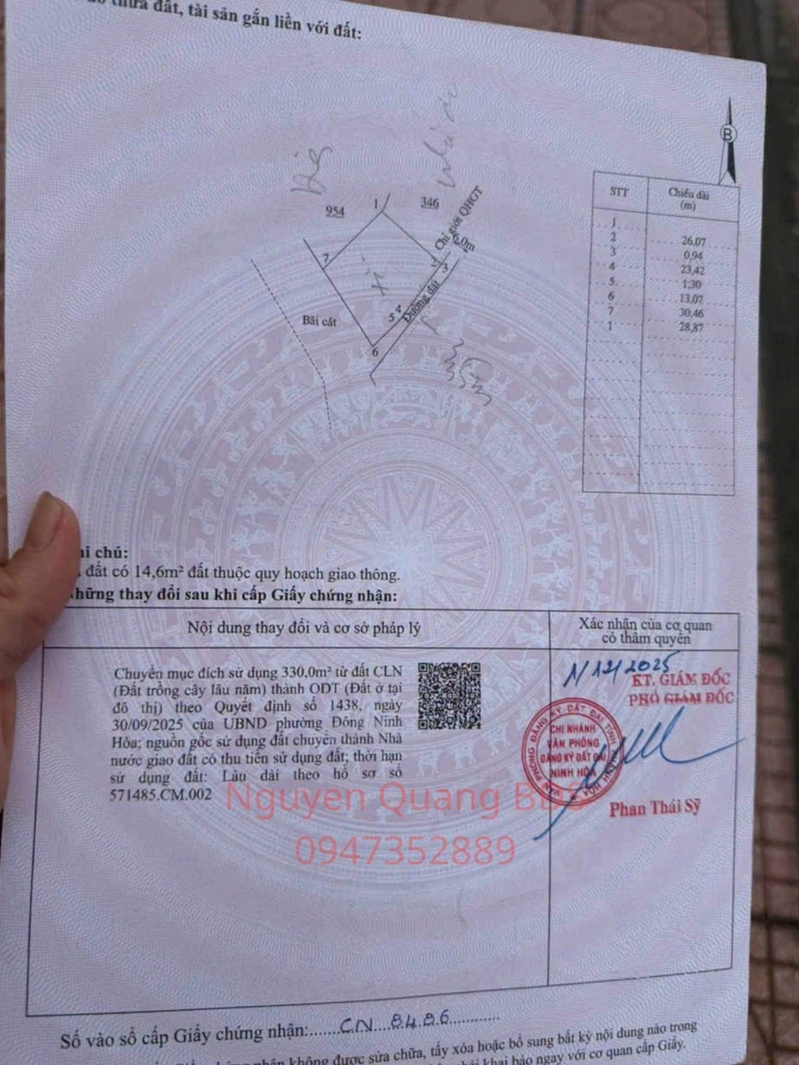 Bán đất 967m2 bám biển Ninh Vân 30 tỷ - Ảnh thu nhỏ 3