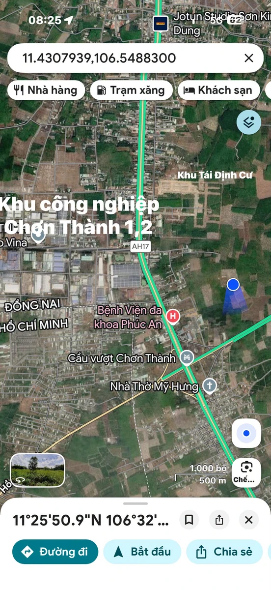 Bán đất thổ cư 25000m2 gần KCN Chơn Thành 5,5 tỷ - Ảnh 1