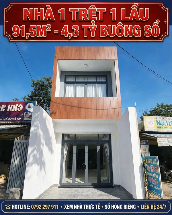 Bán nhà mặt tiền 91.5m² Long Khánh 4.3 tỷ