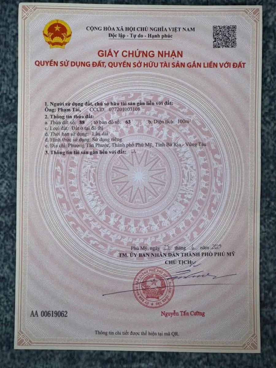 Bán đất tái định cư Tân Phước Phú Mỹ 100m² 1,55 tỷ - Ảnh thu nhỏ 3