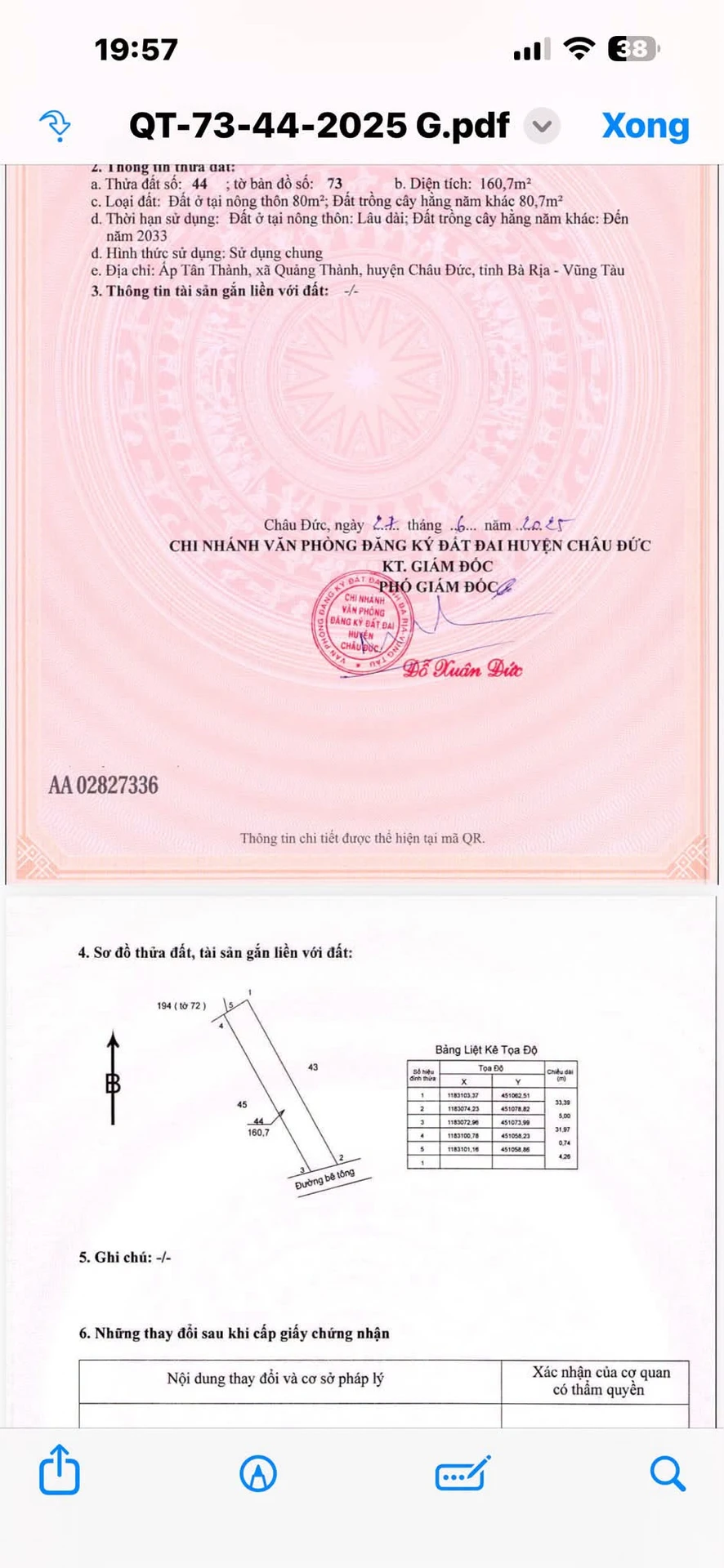 Bán đất Bình Giã Nhà Bè 165m² giá 320 triệu - Ảnh 1