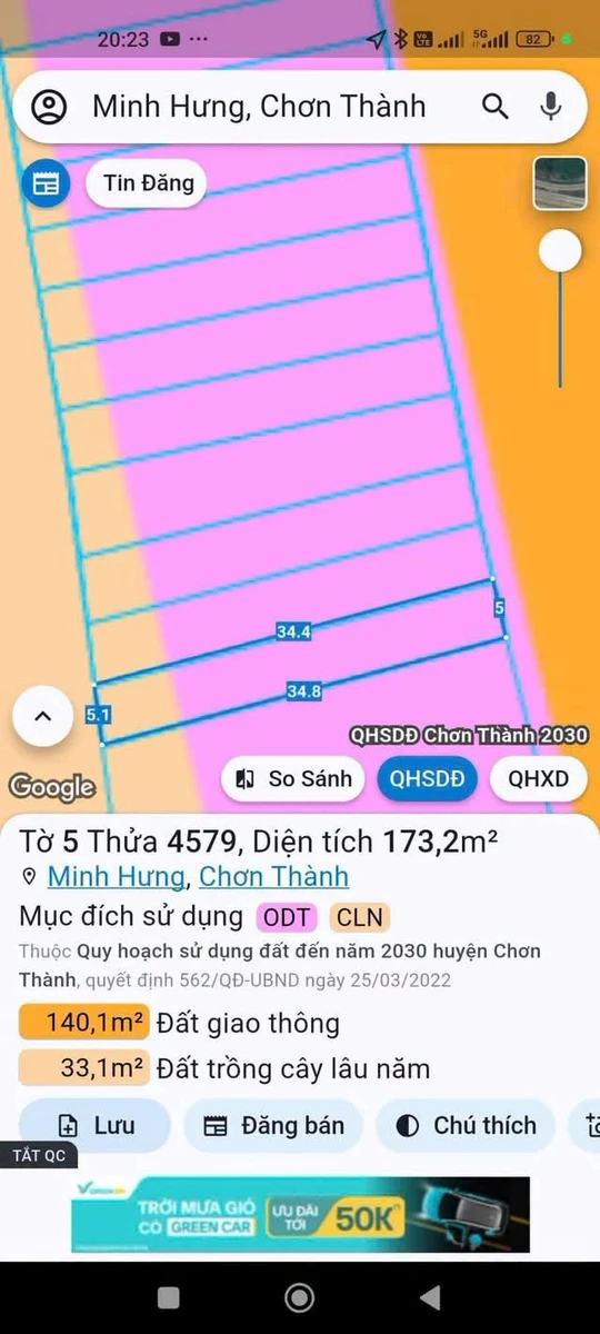 Bán 3 lô đất mặt tiền QL13 Phường Minh Hưng Bình Dương 60m² - Ảnh thu nhỏ 4