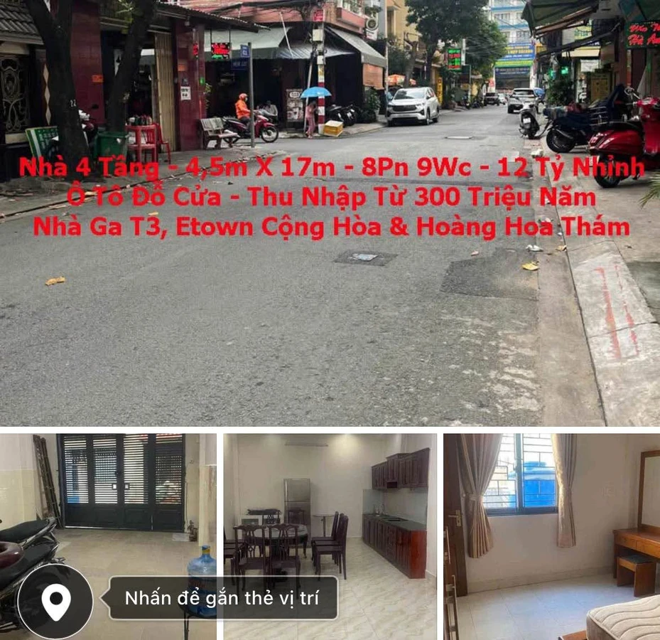 Bán nhà 4 tầng 8 phòng ngủ 76.5m² Tân Bình, 12 tỷ - Ảnh 1