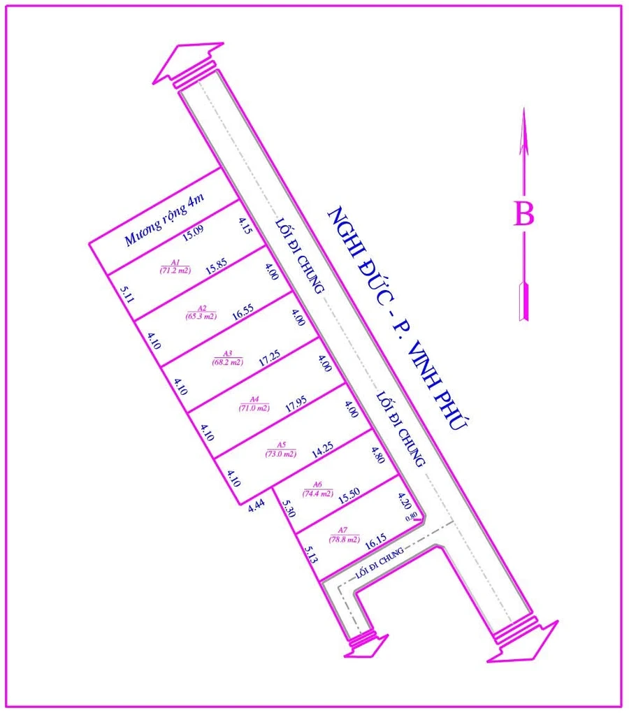 Bán đất Nghi Đức, Phường Vinh Phú, 65-79 m², 1 tỷ 9 - Ảnh 1