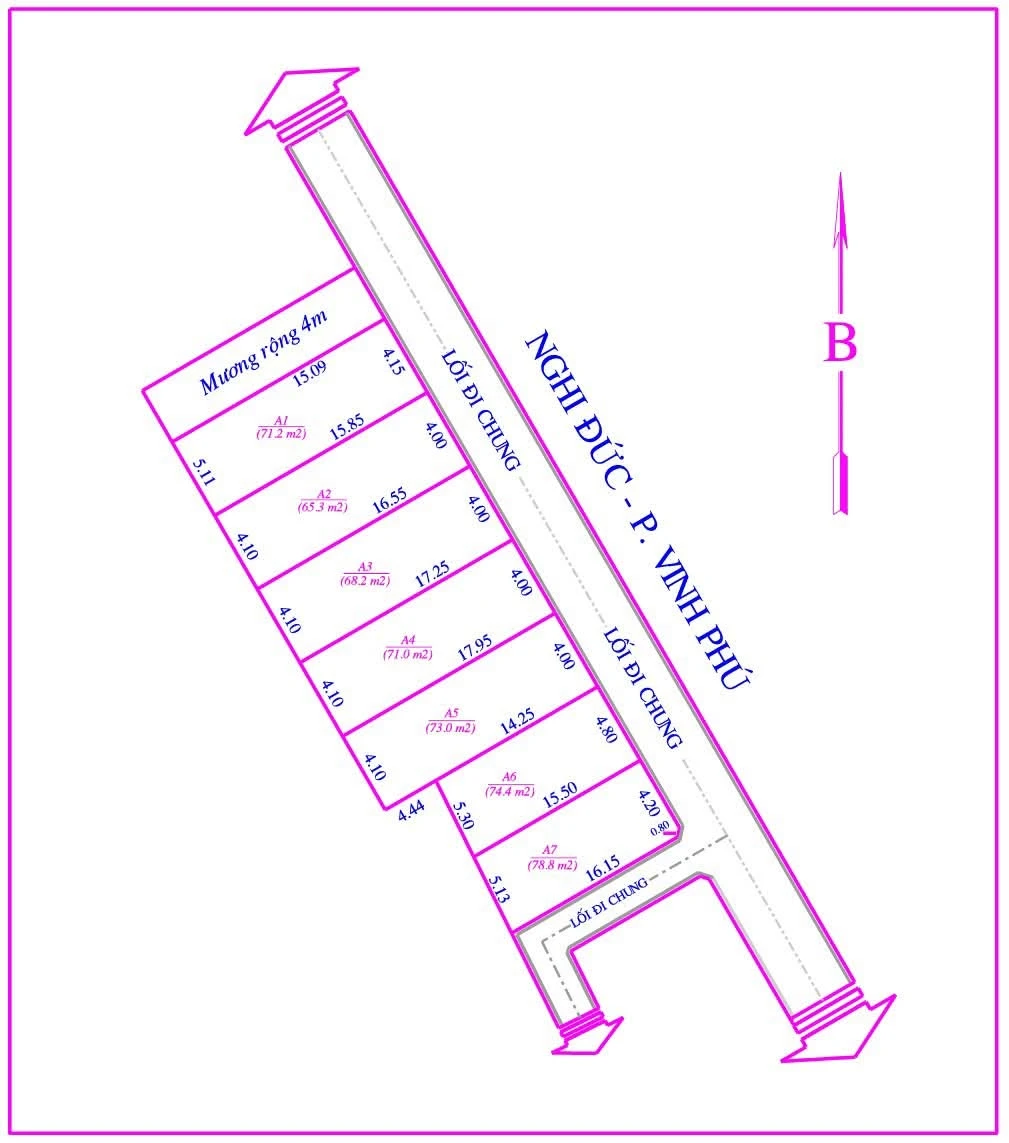 Bán đất Nghi Đức, Phường Vinh Phú, 65-79 m², 1 tỷ 9 - Ảnh 1