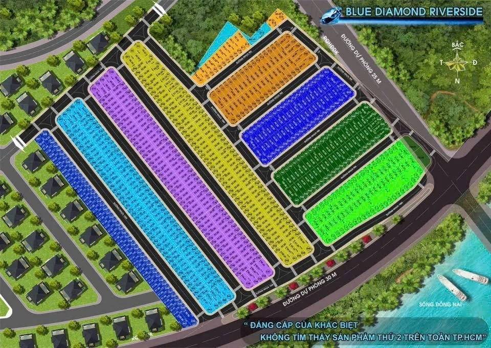 Bán đất nền 51,6m2 KDC Blue Diamond, Long Phước, Quận 9, giá 1,96 tỷ - Ảnh 1
