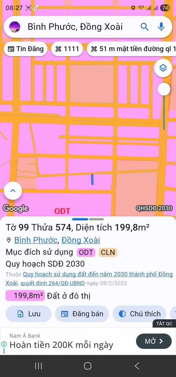 Bán lô đất 400m² Đồng Xoài, Bình Phước, 1 tỷ 950 triệu - Ảnh 1