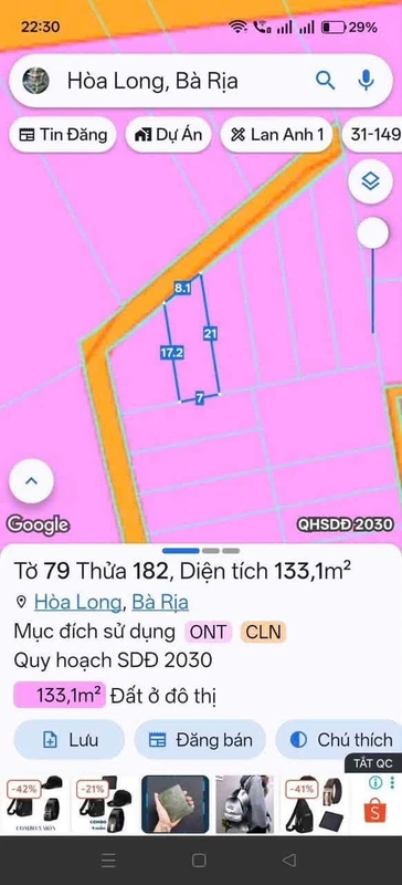 Bán đất 8x20m Hoà Long Bà Rịa Vũng Tàu 1 tỷ 420 triệu