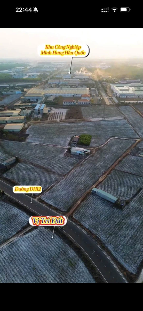 Bán đất mặt tiền Đường DH12 Minh Hưng 536m² giá 1 tỷ 400 - Ảnh thu nhỏ 2