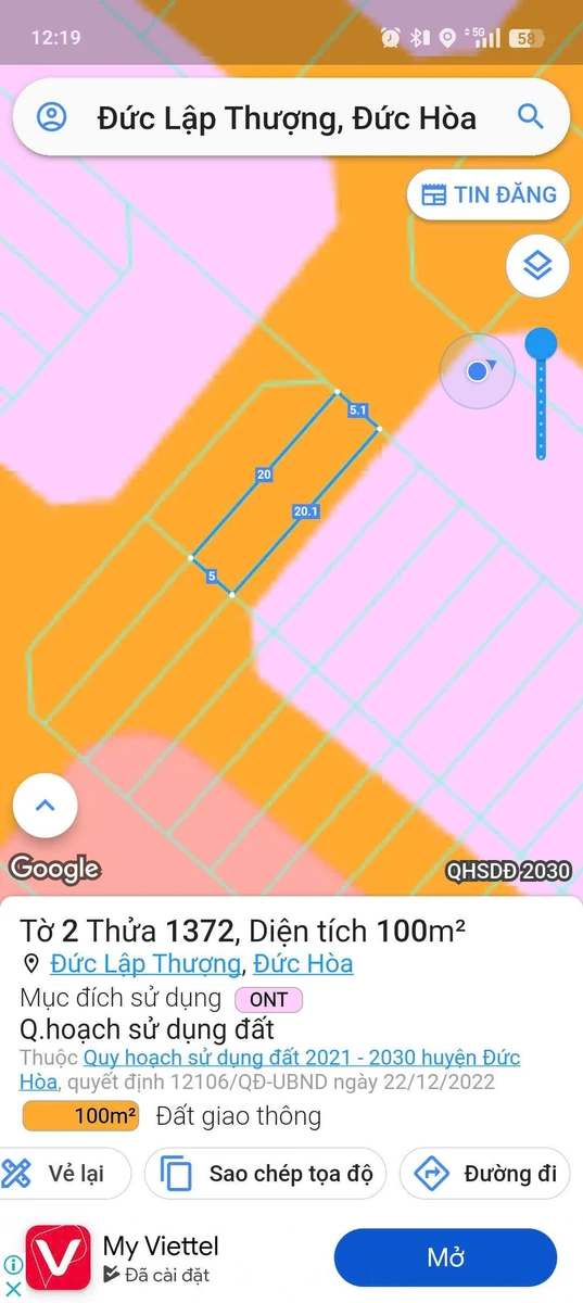 Bán đất 100m² Xã Đức Lập Thượng, Đức Hòa, Long An - 1 tỷ 150 triệu - Ảnh thu nhỏ 2