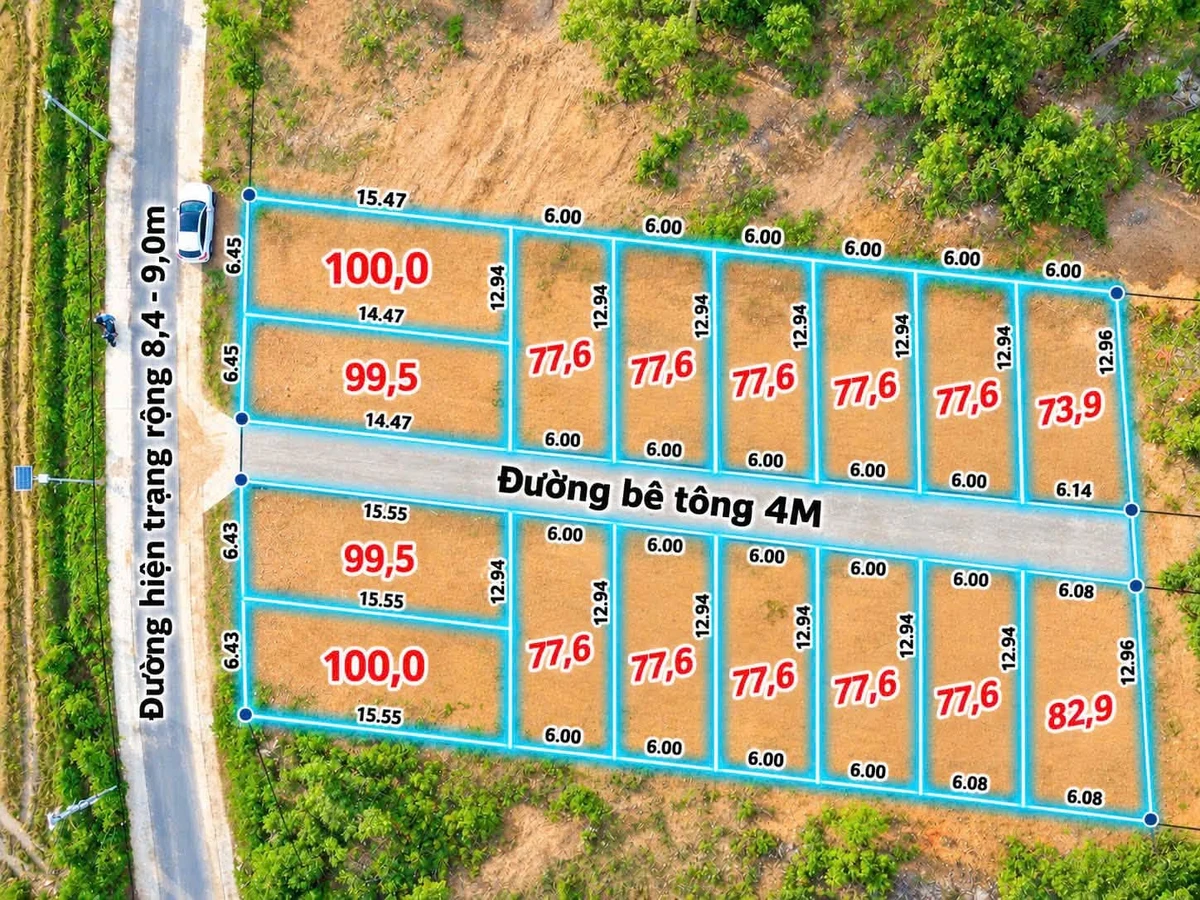 Bán đất Diên Thọ 73,6m² mặt tiền Cầu Rút 385 triệu - Ảnh thu nhỏ 3
