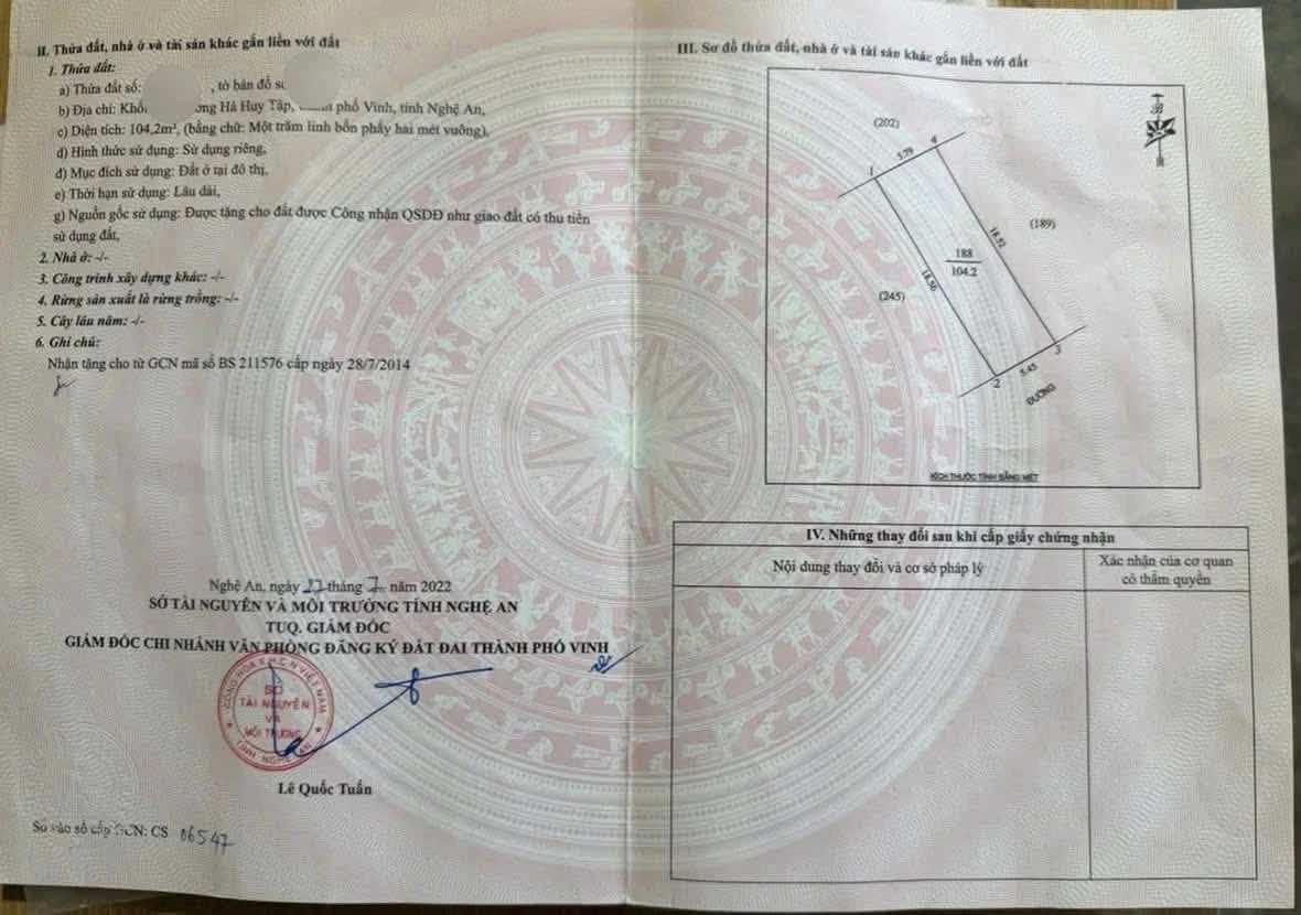 Bán đất 104m2 có 3 phòng trọ cho thuê Hà Huy Tập Quận 7 - Ảnh thu nhỏ 3