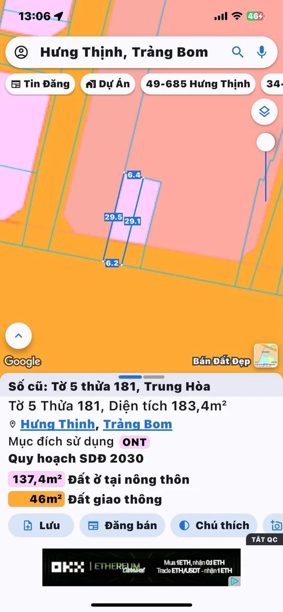 Bán đất mặt tiền Quốc lộ 1A Đồng Nai 180m2 - Ảnh 1