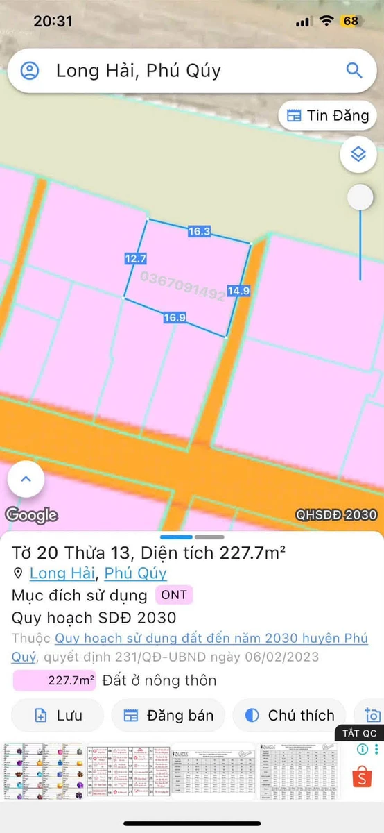Bán đất mặt biển Phú Quý 227.7m², 25 triệu/m² - Ảnh thu nhỏ 4