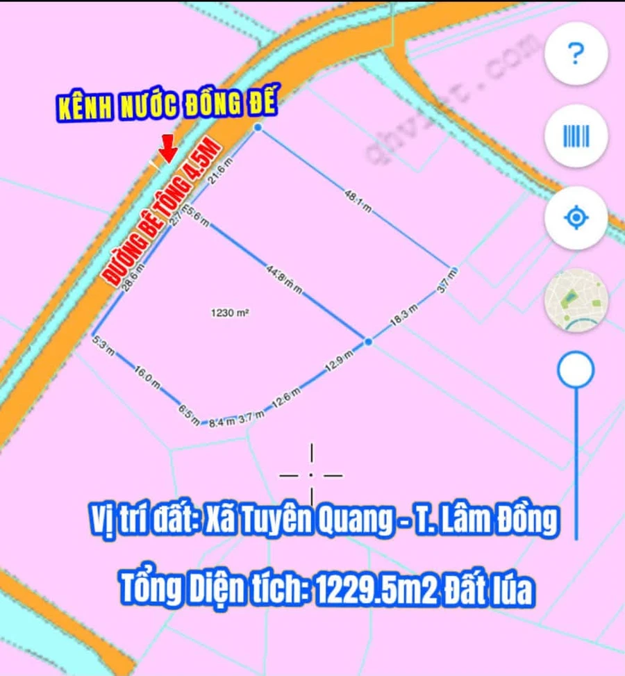 Bán đất sào mặt tiền kênh nước 2229.5m2 Lâm Đồng - Ảnh thu nhỏ 2