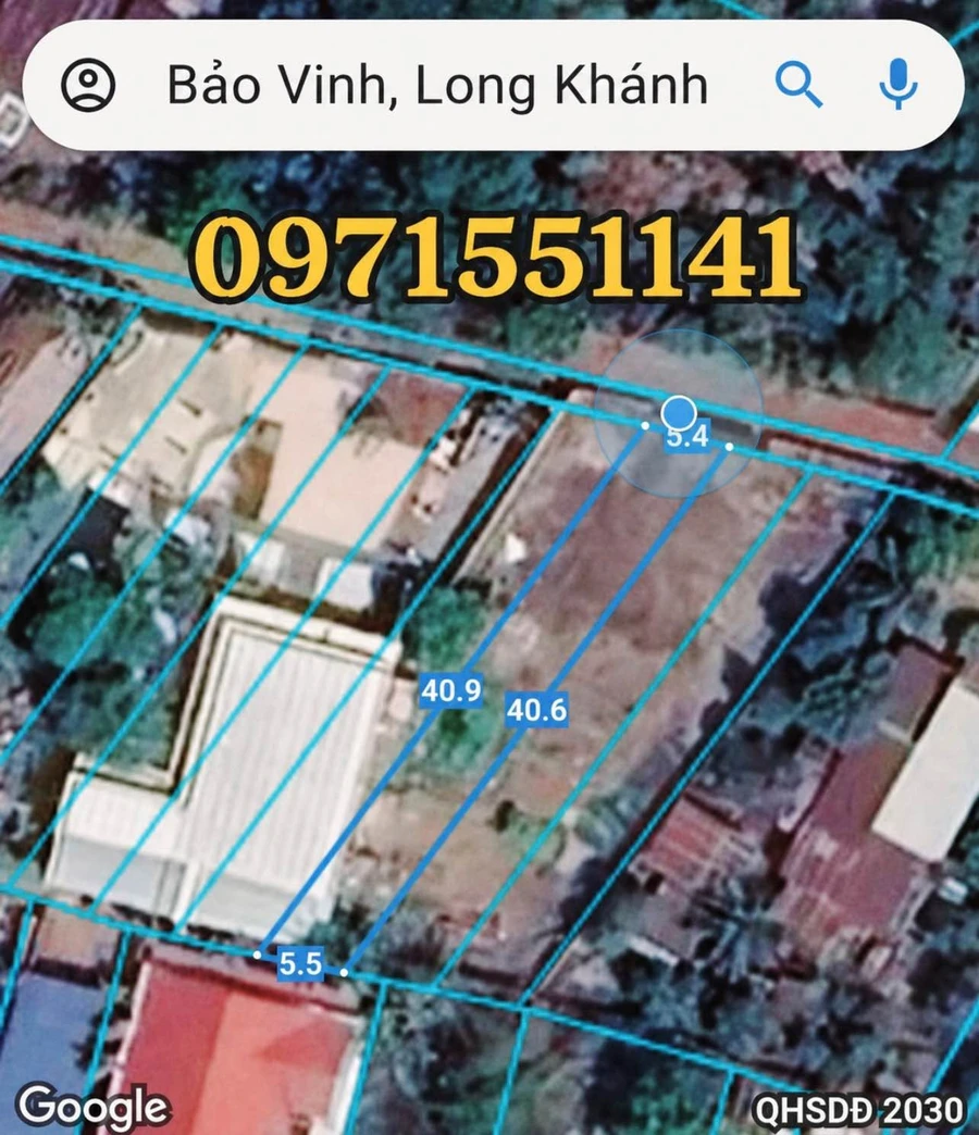 Bán đất 5,5m x 40m sau lưng chợ Bầu Cối giá 980 triệu - Ảnh 1