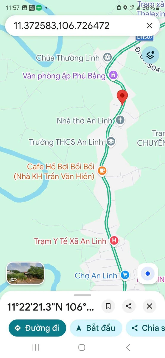 Bán đất mặt tiền 424m² Phú Giáo 1,95 tỷ - Ảnh thu nhỏ 3