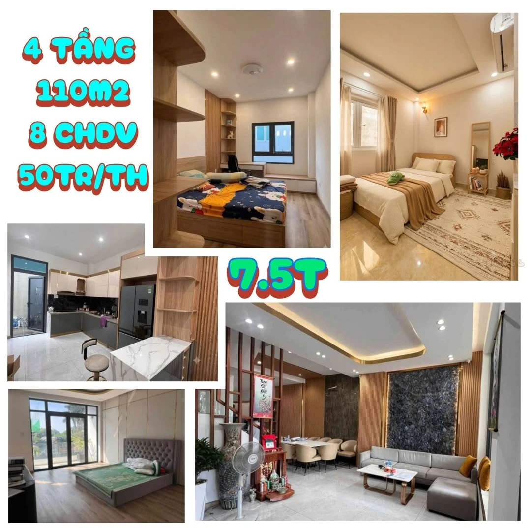 Bán nhà 4 tầng 110m2 có 8 CHDV, hẻm xe hơi, Tam Bình, Thủ Đức, giá 7,5 tỷ - Ảnh 1