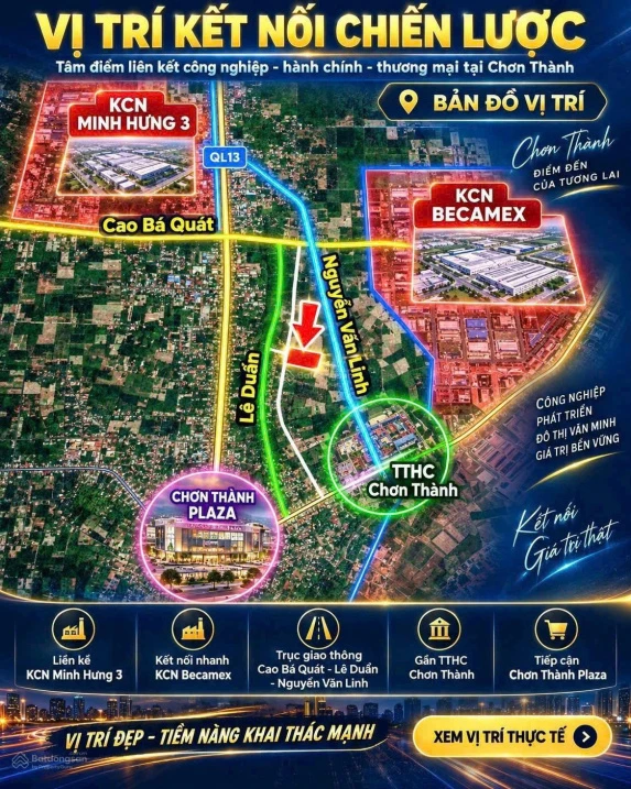 Bán đất tại đường Lê Duẩn, Phường Hưng Long, Chơn Thành, giá ưu đãi 650 triệu VND, 230m2 - Ảnh thu nhỏ 3