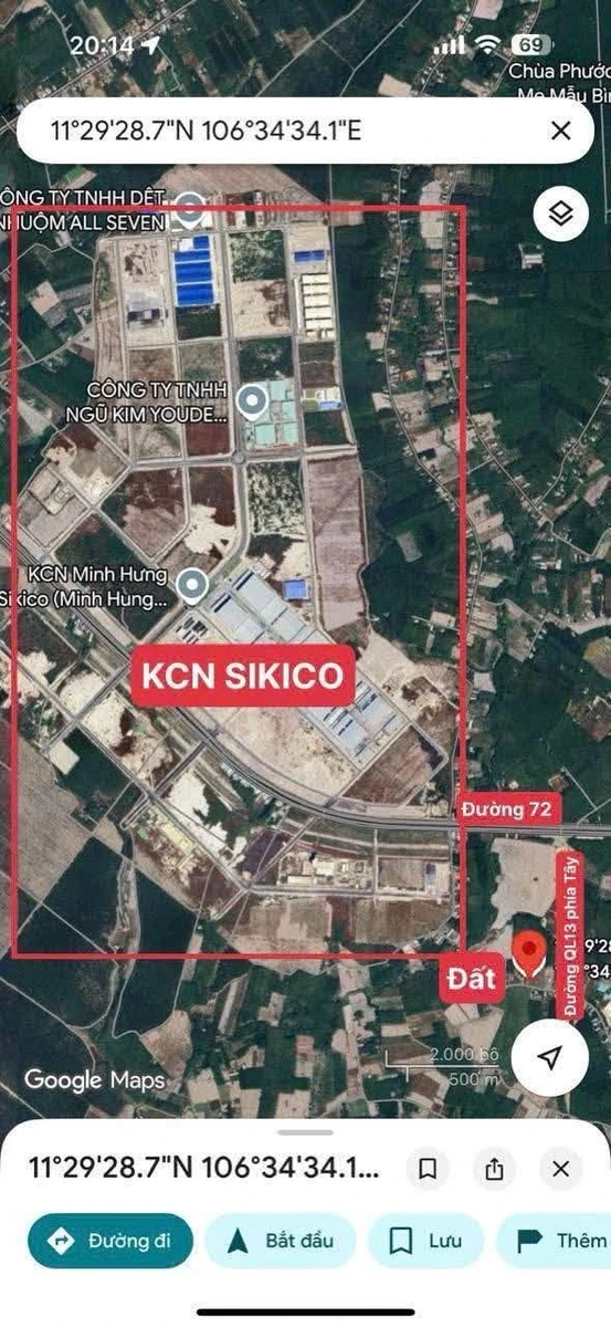 Bán đất KCN Minh Hưng Sikico 1215m2, 7 tỷ - Ảnh thu nhỏ 3