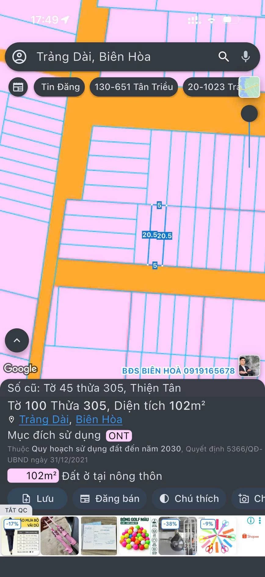 Bán lô đất 100m² sổ riêng, Trảng Dài, Bình Chánh - Ảnh 1