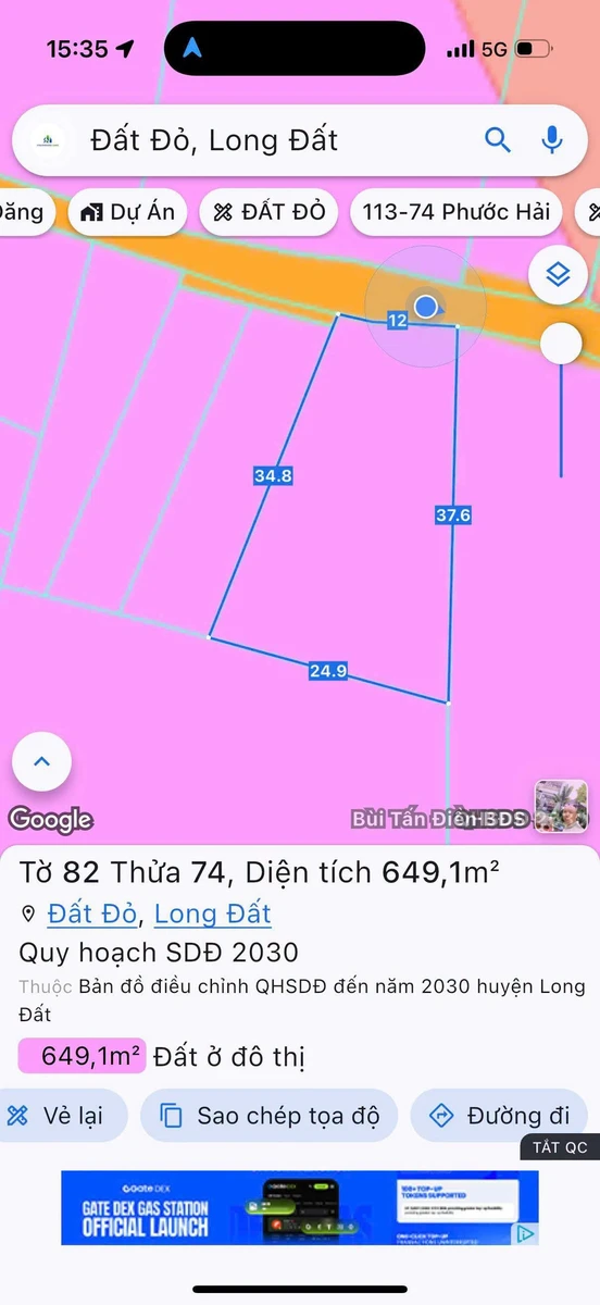 Bán đất mặt tiền Nguyễn Hùng Mạnh Đất Đỏ 650m2 - Ảnh thu nhỏ 5