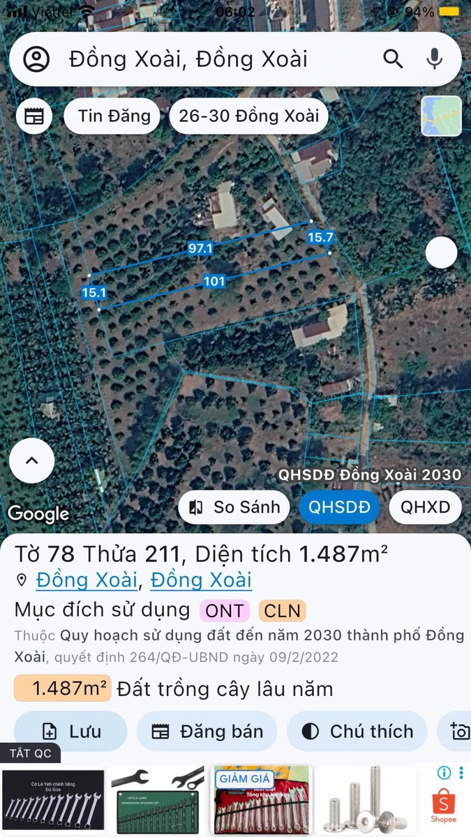 Bán đất 15x100m ở Tân Thành Đồng Xoài giá 1,2 tỷ - Ảnh thu nhỏ 3