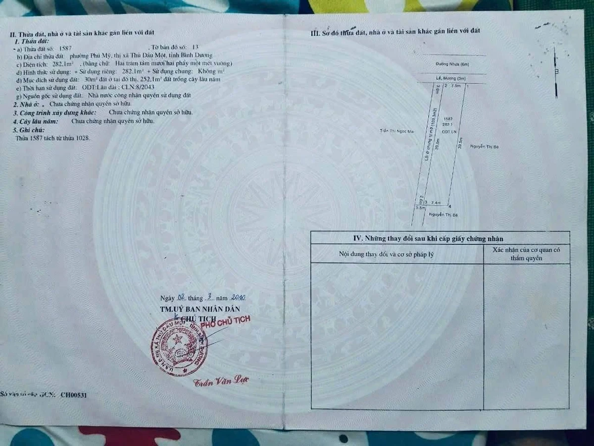 Bán lô góc 282m2 khu dân cư Phú Mỹ giá 4 tỷ - Ảnh thu nhỏ 2