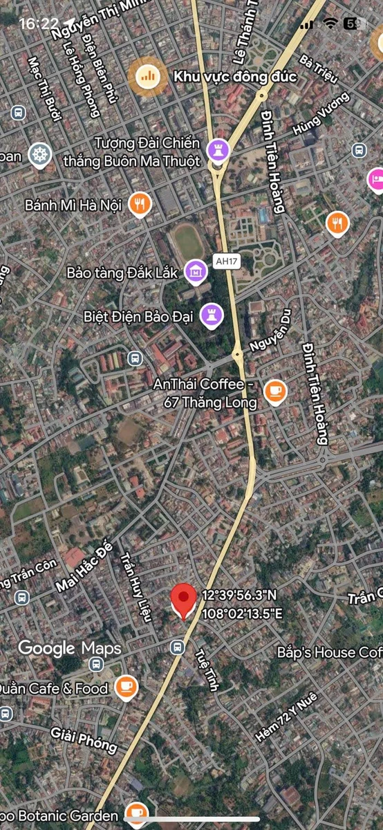 Bán đất thổ cư 93m2 hẻm 170 Lê Duẩn, Phường Tân Thành, Buôn Ma Thuột giá 3,58 tỷ - Ảnh 1