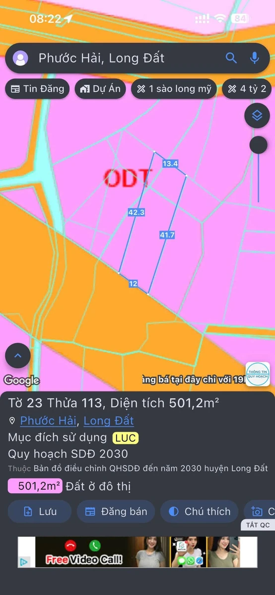 Bán đất Phước Hải 500m² mặt tiền Tỉnh lộ 44B, 3 tỷ 450 triệu - Ảnh thu nhỏ 3