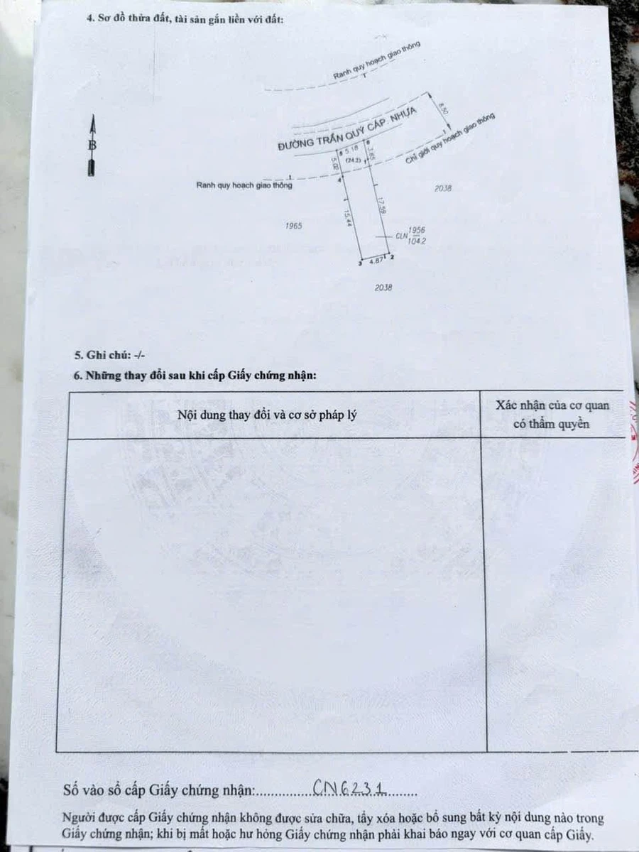 Bán đất mặt tiền Trần Quy Cáp Dĩ An 500m² 4,5 tỷ - Ảnh 1