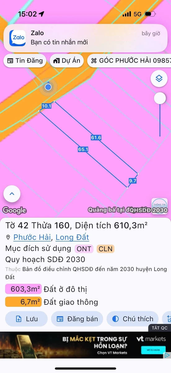 Bán đất vườn xoài 610m2 Phước Hải, Long Đất, Bà Rịa - Vũng Tàu - Ảnh thu nhỏ 5