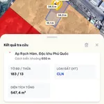 Bán lô đất 547m² gần Hàm Ninh, Phú Quốc, 9 tỷ - Ảnh thu nhỏ 3