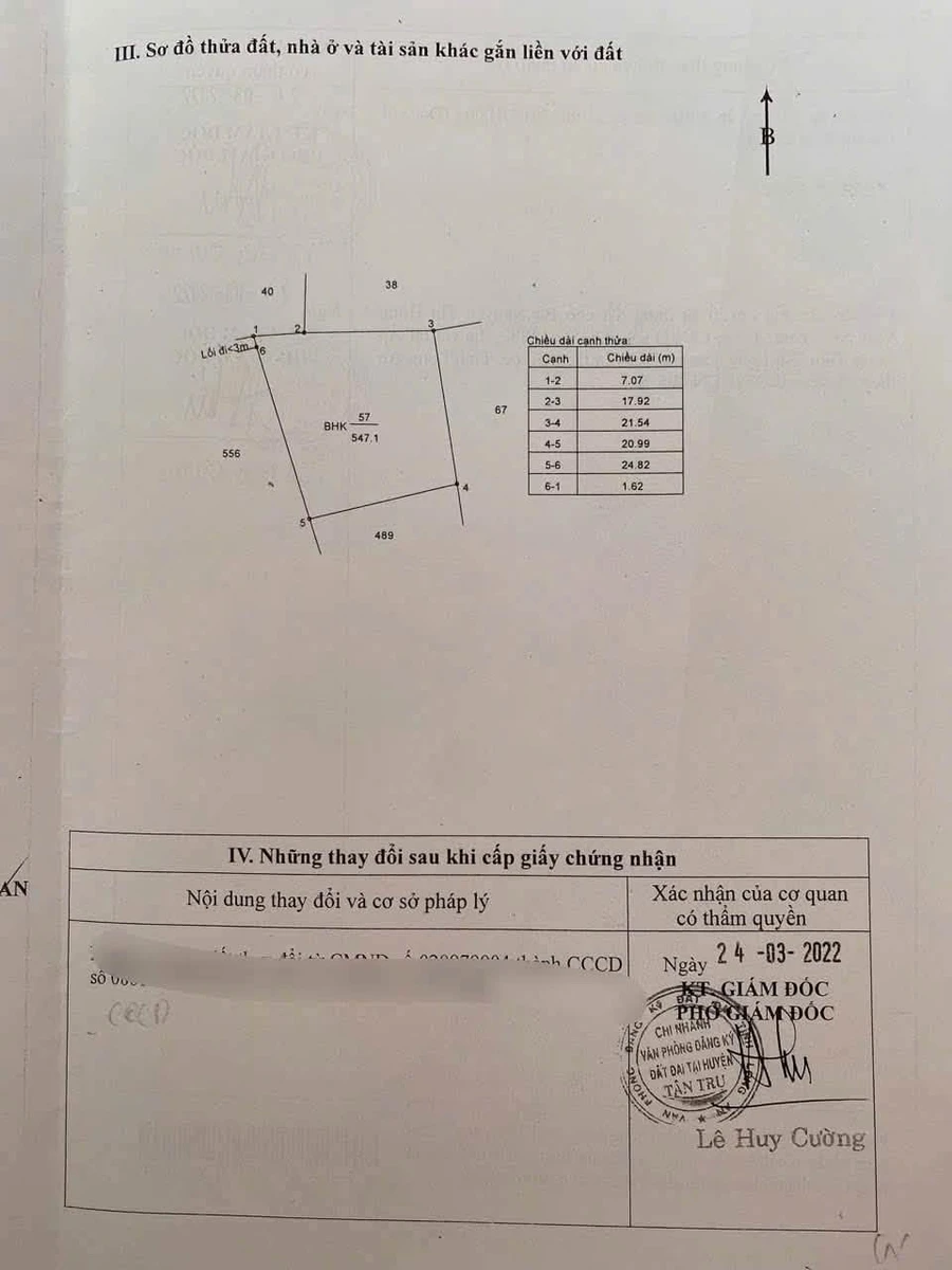 Bán đất 947m2 (400m2 thổ cư) xã Quê Mỹ Thạnh, Tân Trụ, Long An giá 1,85 tỷ - Ảnh thu nhỏ 5