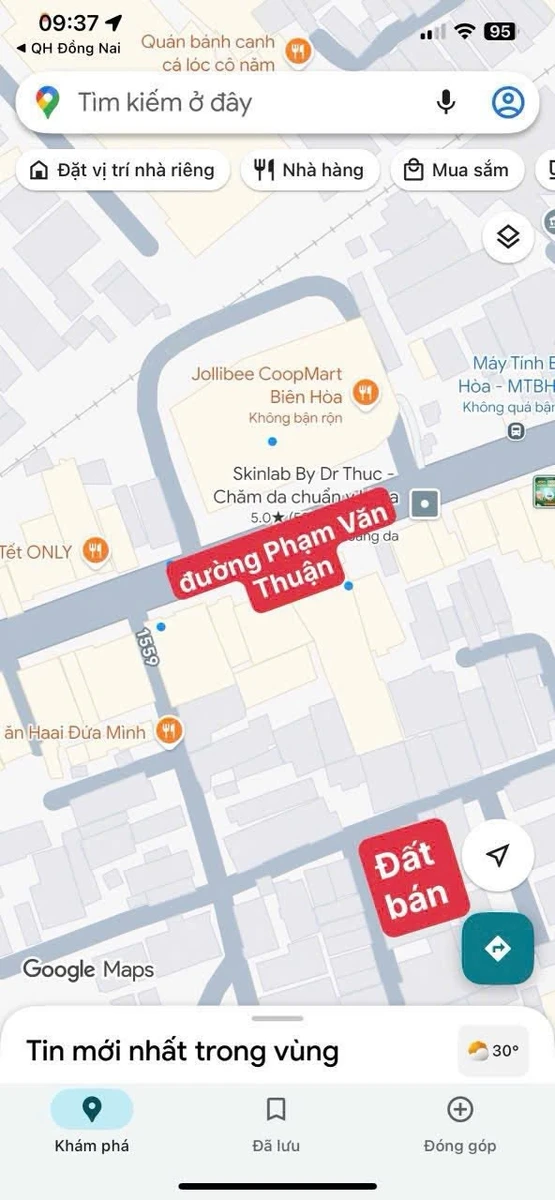 Bán lô đất góc 2 mặt tiền 94,5m2 đối diện Co.opmart Biên Hòa, phường Trấn Biên, Đồng Nai - Ảnh 1