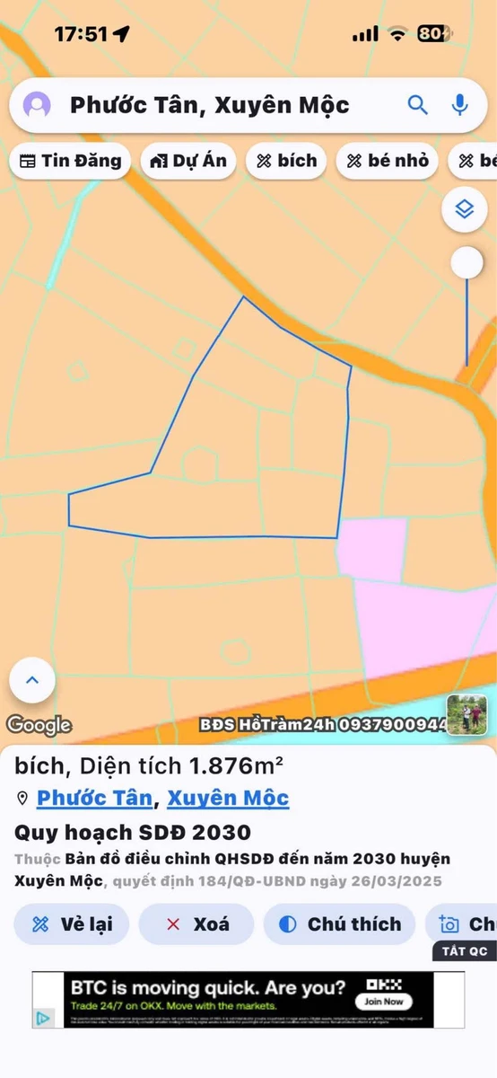 Đất Xuyên Mộc Phước Tân 1.876 m², MT 29m - 3,95 tỷ - Ảnh thu nhỏ 2