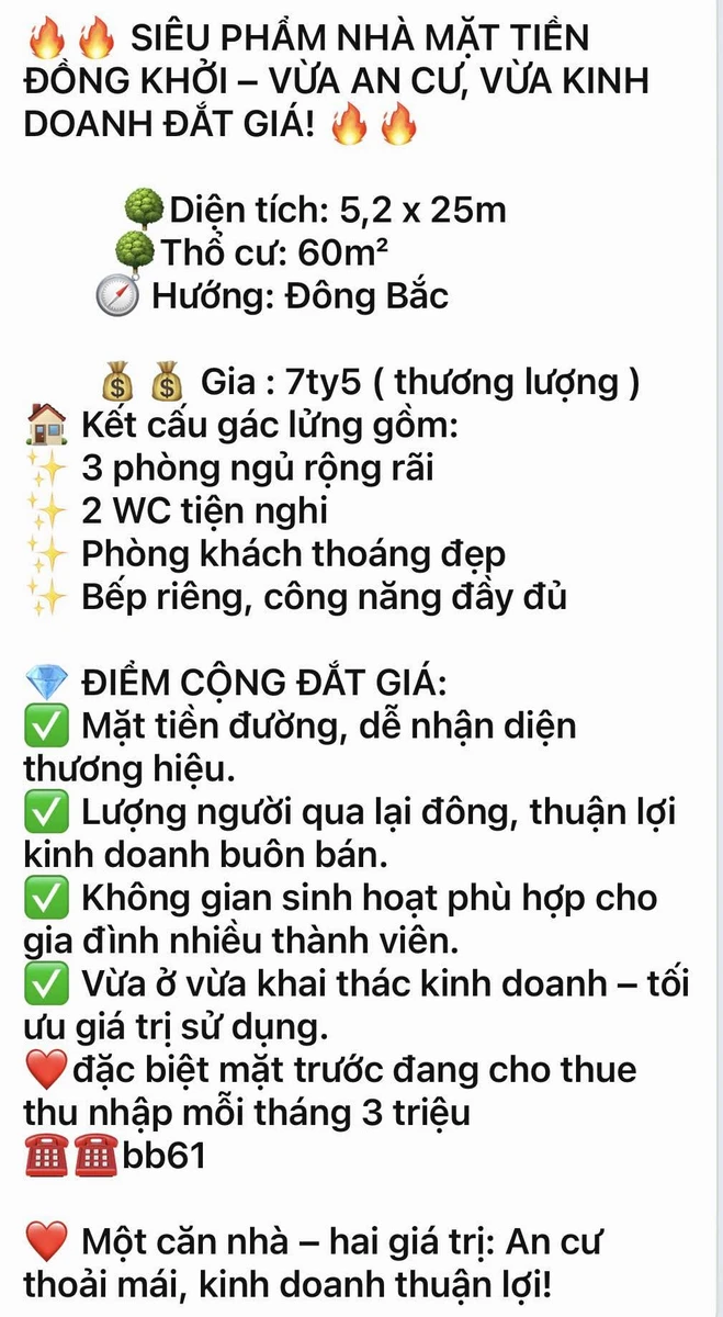 Bán đất mặt tiền Đồng Khởi 130m² giá 7,5 tỷ Quận 1 - Ảnh 1