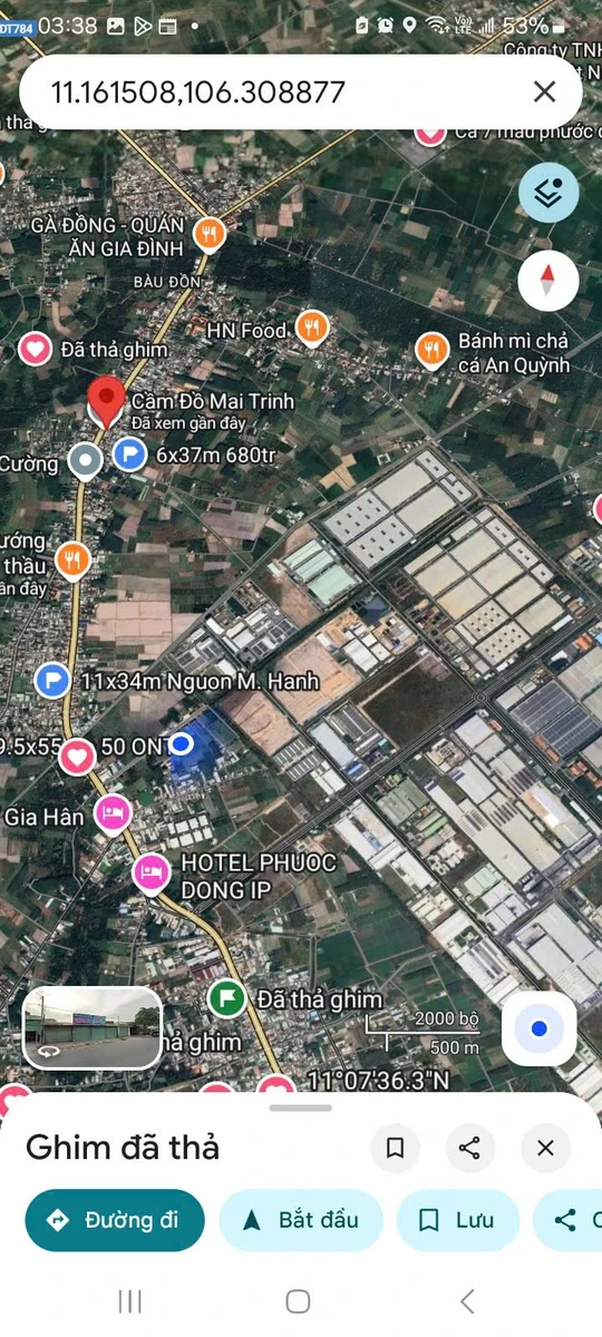 Bán đất mặt tiền DT 782, KCN Phước Đông, 80m2 - Ảnh thu nhỏ 4