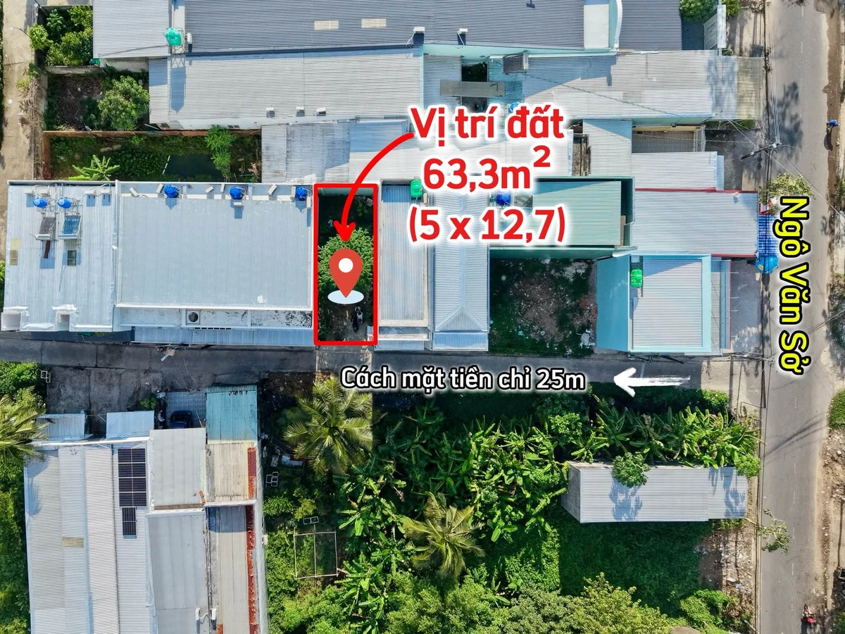 Bán đất hẻm 63,3m² Ngô Văn Sở Rạch Giá 1tỷ050triệu - Ảnh thu nhỏ 2
