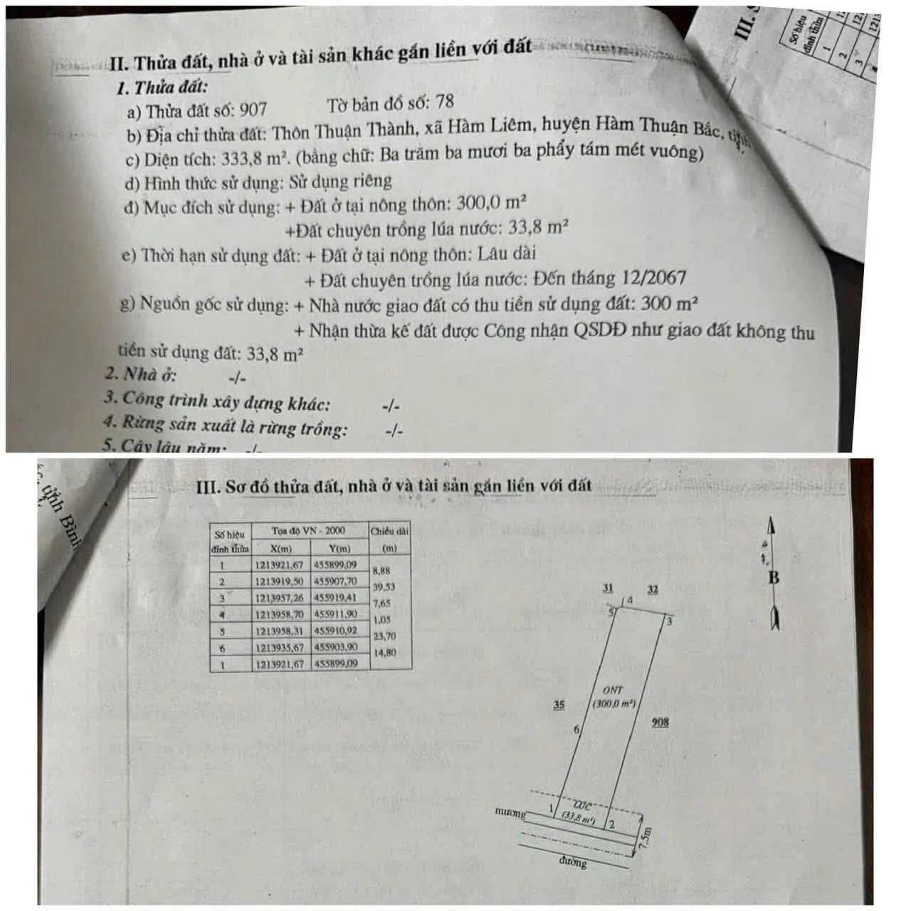 Bán đất Bình Thạnh 333,8m² sổ hồng 1,65 tỷ - Ảnh 1