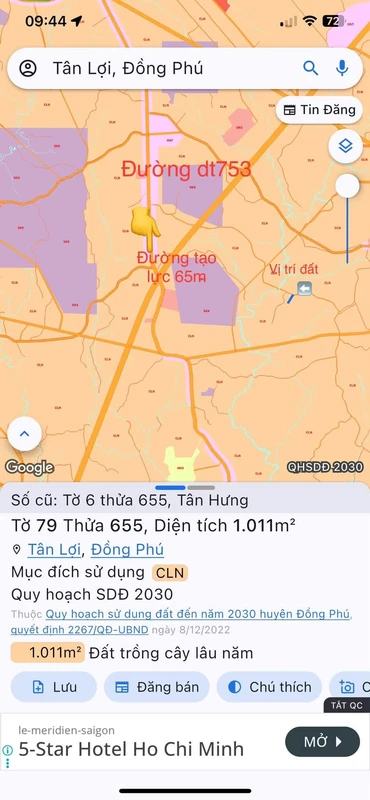 Bán đất 5000m² Đồng Phú Bình Phước 290 triệu/lô