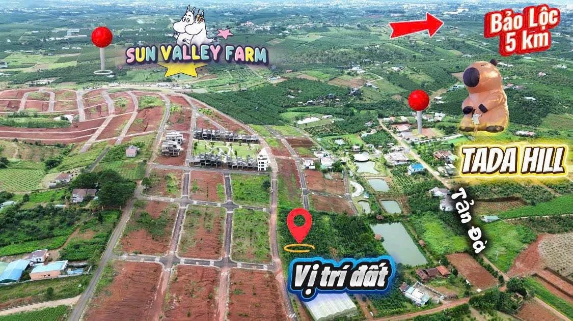 Bán đất liền kề Sunvalley 540m2 giá 2,5 tỷ tại Bảo Lộc - Ảnh 1